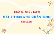 Bài 1 trang 75 Toán 8 Chân trời sáng tạo Tập 2